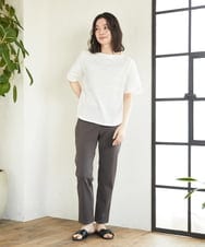 NHKGE53250 GIANNI LO GIUDICE(小さいサイズ)(メゾン ドゥ サンク) [日本製]シルケット天竺カットソー カーキ