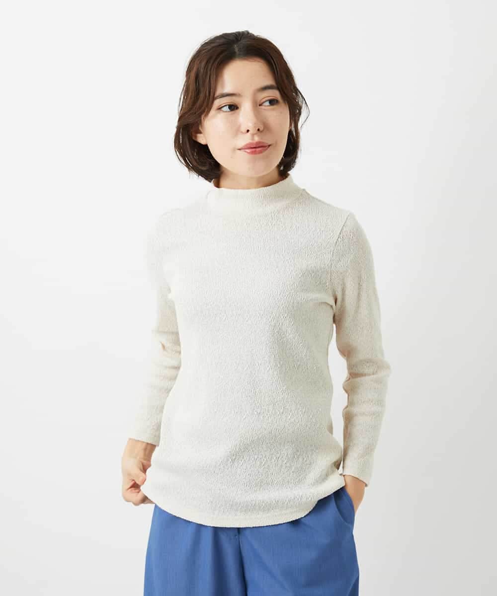 NHKGF80180 GIANNI LO GIUDICE(小さいサイズ)(メゾン ドゥ サンク) メッシュレースハイネックプルオーバー アイボリー