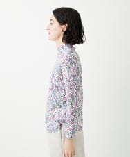 NHKGF86180 GIANNI LO GIUDICE(小さいサイズ)(メゾン ドゥ サンク) フラワーリーフプリントハイネックカットソー パープル系