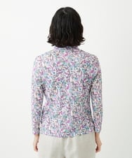 NHKGF86180 GIANNI LO GIUDICE(小さいサイズ)(メゾン ドゥ サンク) フラワーリーフプリントハイネックカットソー パープル系