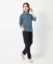 NHKHF92230 GIANNI LO GIUDICE(小さいサイズ)(メゾン ドゥ サンク) [日本製]イレギュラードットプリントカットソー ネイビー