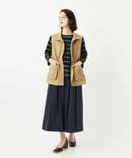 NHKJC21200 GIANNI LO GIUDICE(小さいサイズ)(メゾン ドゥ サンク) [日本製]抜染ボーダープリントカットソー ベージュ系