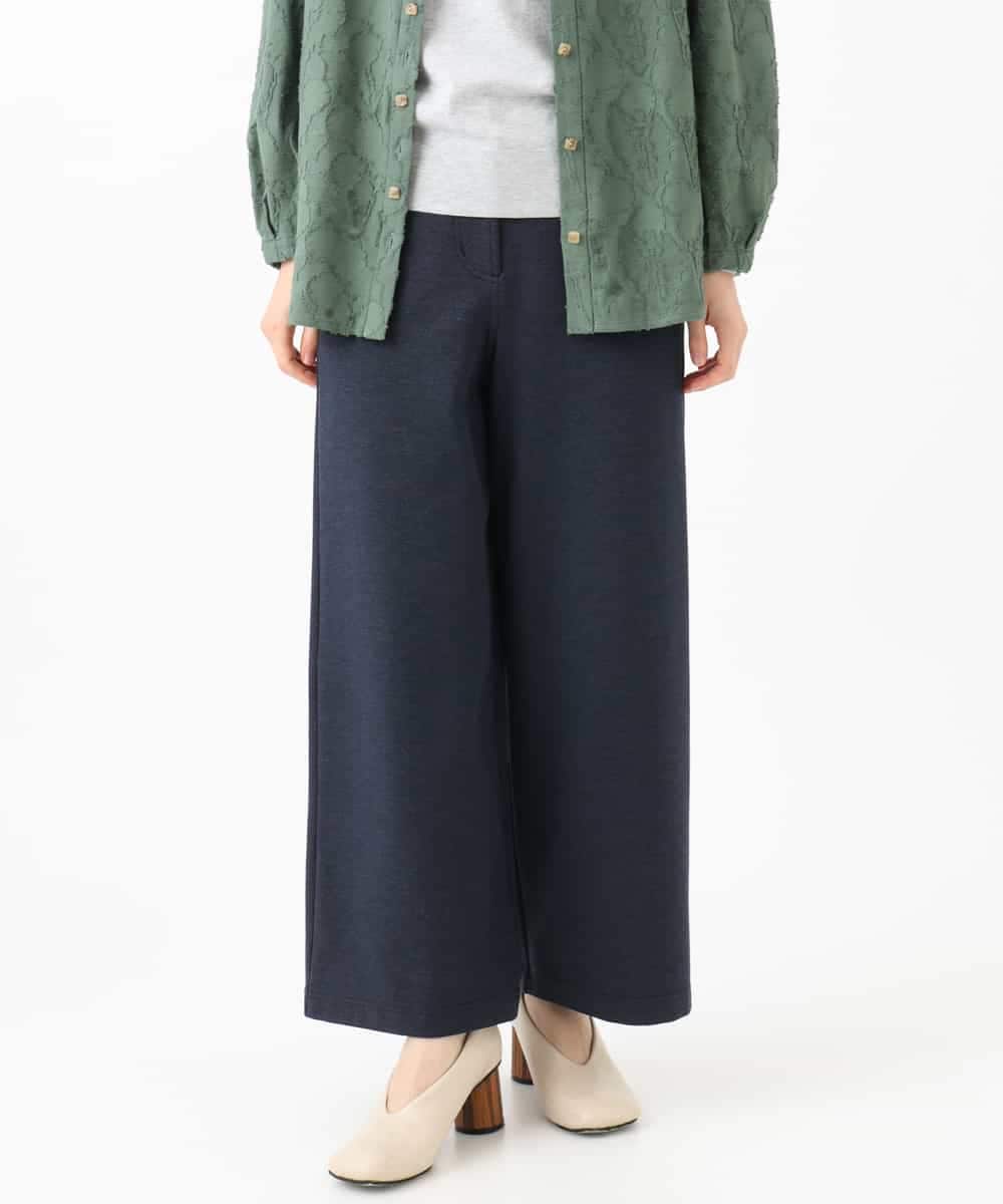 NHLAI83210 GIANNI LO GIUDICE(小さいサイズ)(メゾン ドゥ サンク) [セットアップ対応]デニムジャージーセミワイドパンツ ネイビー