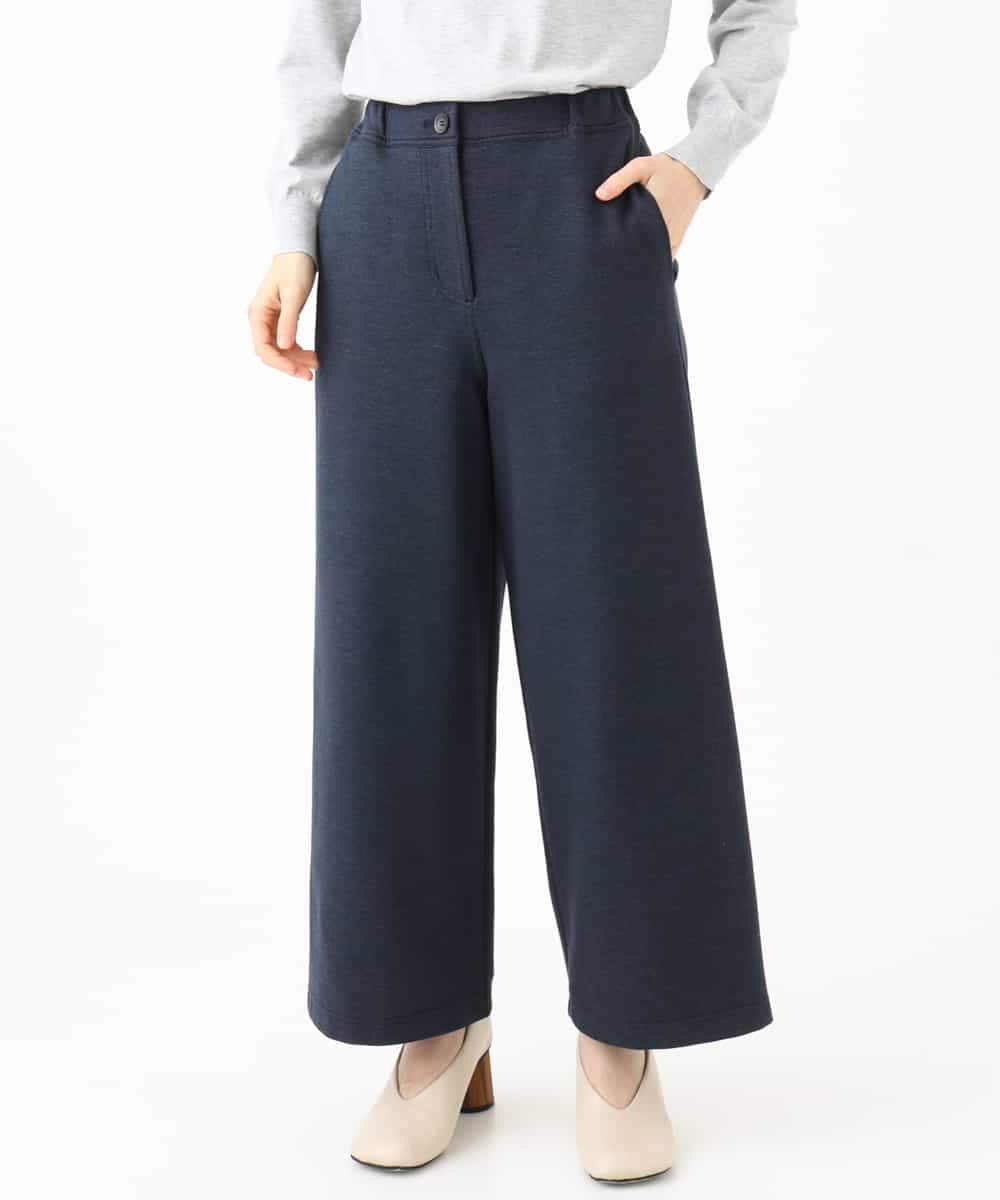 NHLAI83210 GIANNI LO GIUDICE(小さいサイズ)(メゾン ドゥ サンク) [セットアップ対応]デニムジャージーセミワイドパンツ ネイビー