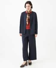NHLAI83210 GIANNI LO GIUDICE(小さいサイズ)(メゾン ドゥ サンク) [セットアップ対応]デニムジャージーセミワイドパンツ ネイビー