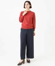 NHLAI83210 GIANNI LO GIUDICE(小さいサイズ)(メゾン ドゥ サンク) [セットアップ対応]デニムジャージーセミワイドパンツ ネイビー