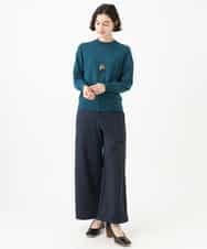 NHLAI83210 GIANNI LO GIUDICE(小さいサイズ)(メゾン ドゥ サンク) [セットアップ対応]デニムジャージーセミワイドパンツ ネイビー