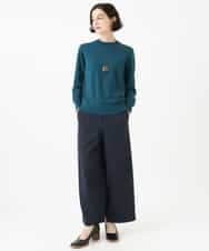 NHLAI83210 GIANNI LO GIUDICE(小さいサイズ)(メゾン ドゥ サンク) [セットアップ対応]デニムジャージーセミワイドパンツ ネイビー