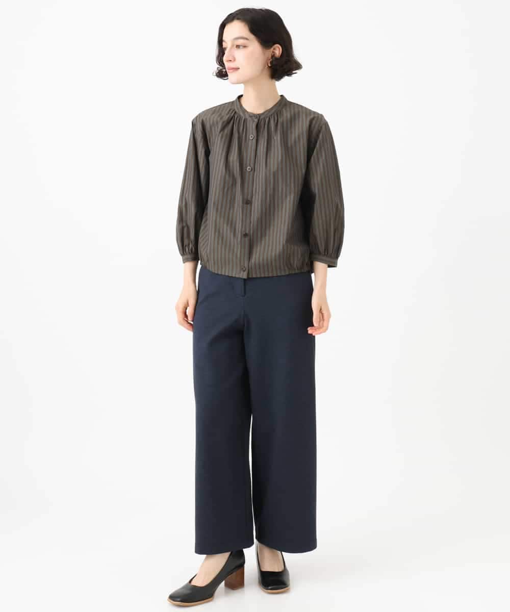 NHLAI83210 GIANNI LO GIUDICE(小さいサイズ)(メゾン ドゥ サンク) [セットアップ対応]デニムジャージーセミワイドパンツ ネイビー