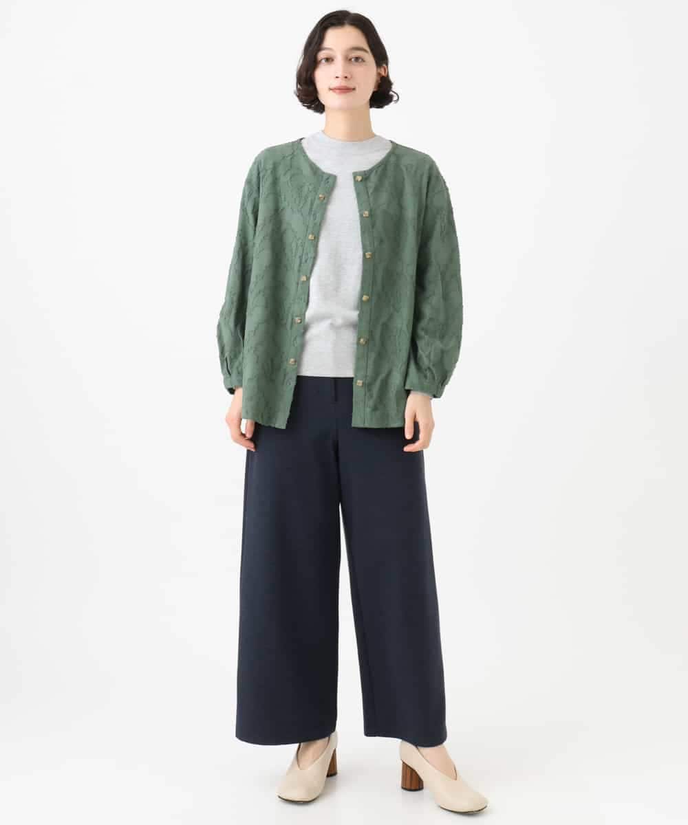 NHLAI83210 GIANNI LO GIUDICE(小さいサイズ)(メゾン ドゥ サンク) [セットアップ対応]デニムジャージーセミワイドパンツ ネイビー