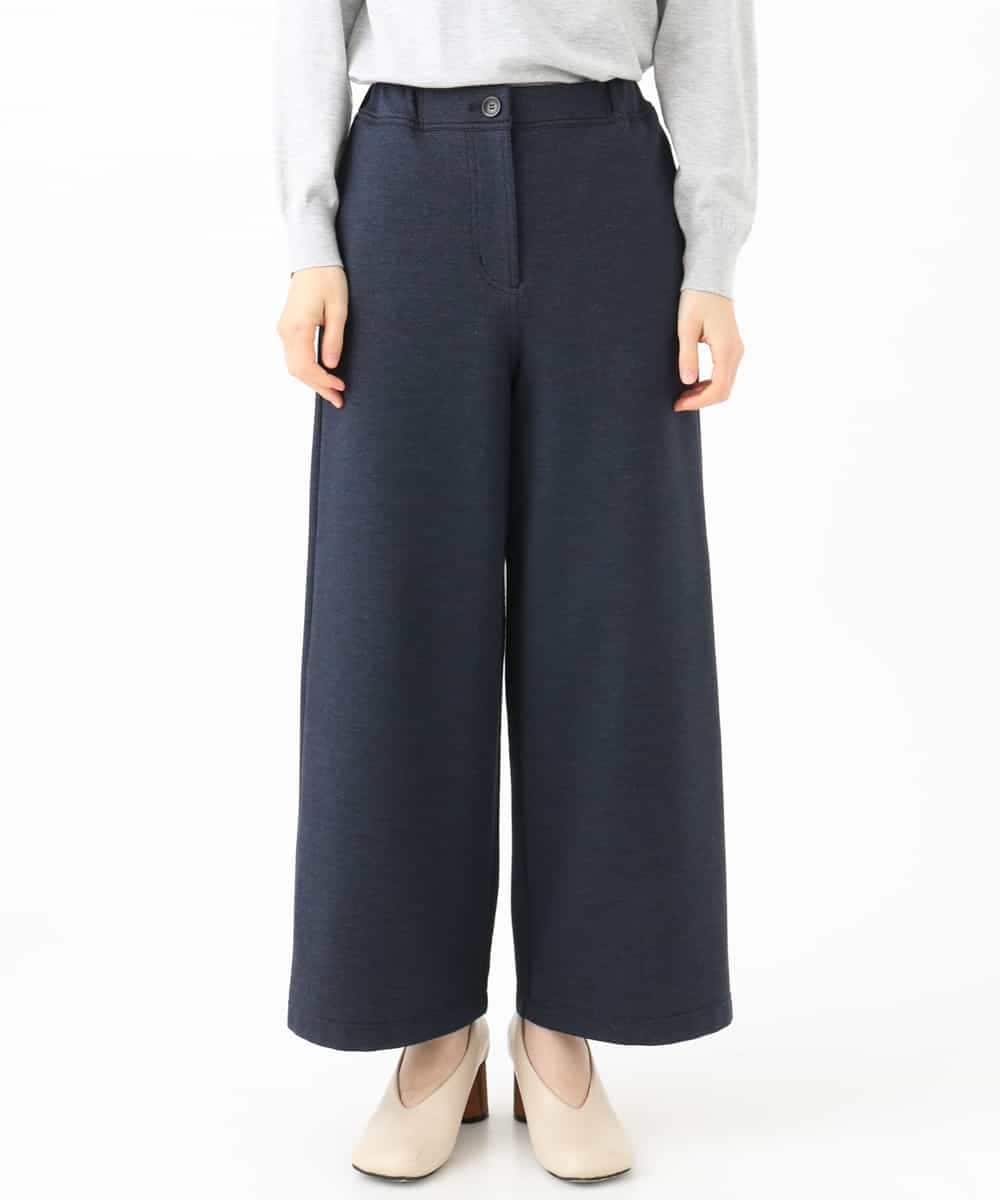 NHLAI83210 GIANNI LO GIUDICE(小さいサイズ)(メゾン ドゥ サンク) [セットアップ対応]デニムジャージーセミワイドパンツ ネイビー