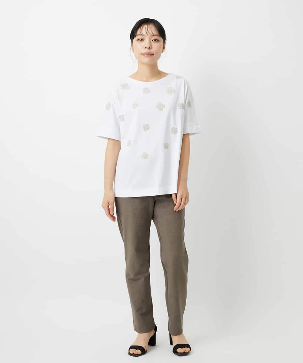 NHLAI84170 GIANNI LO GIUDICE(小さいサイズ)(メゾン ドゥ サンク) ツイル調ハイテンションストレッチパンツ ベージュ