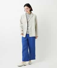 NHLGE43250 GIANNI LO GIUDICE(小さいサイズ)(メゾン ドゥ サンク) カラーリネン製品洗いパンツ グリーン