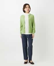 NHLGF87190 GIANNI LO GIUDICE(小さいサイズ)(メゾン ドゥ サンク) コットンリネンテーパードパンツ ネイビー
