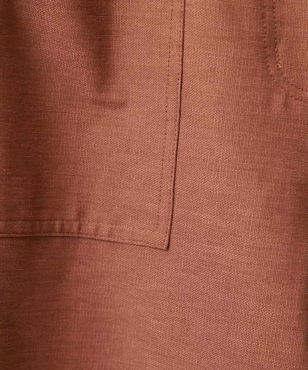 NHLGF89270 GIANNI LO GIUDICE(小さいサイズ)(メゾン ドゥ サンク) [日本製]リネンミックスシャンブレーストレッチパンツ オレンジ