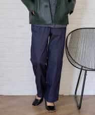 NHLJD14300 GIANNI LO GIUDICE(小さいサイズ)(メゾン ドゥ サンク) [セットアップ対応]デニムライクシャンブレーパンツ ネイビー