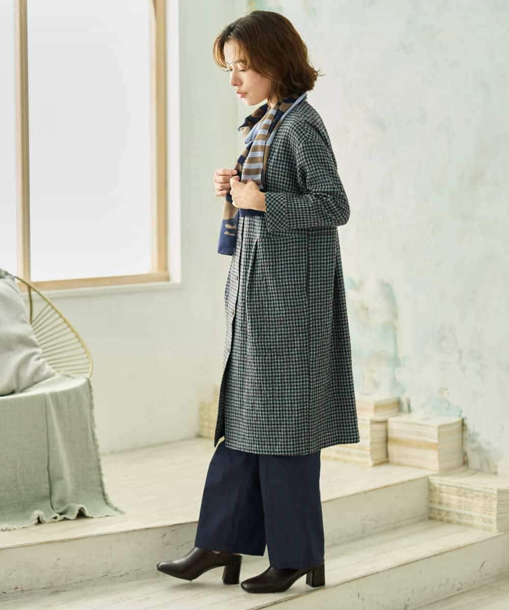 NHLJD14300 GIANNI LO GIUDICE(小さいサイズ)(メゾン ドゥ サンク) [セットアップ対応]デニムライクシャンブレーパンツ ネイビー
