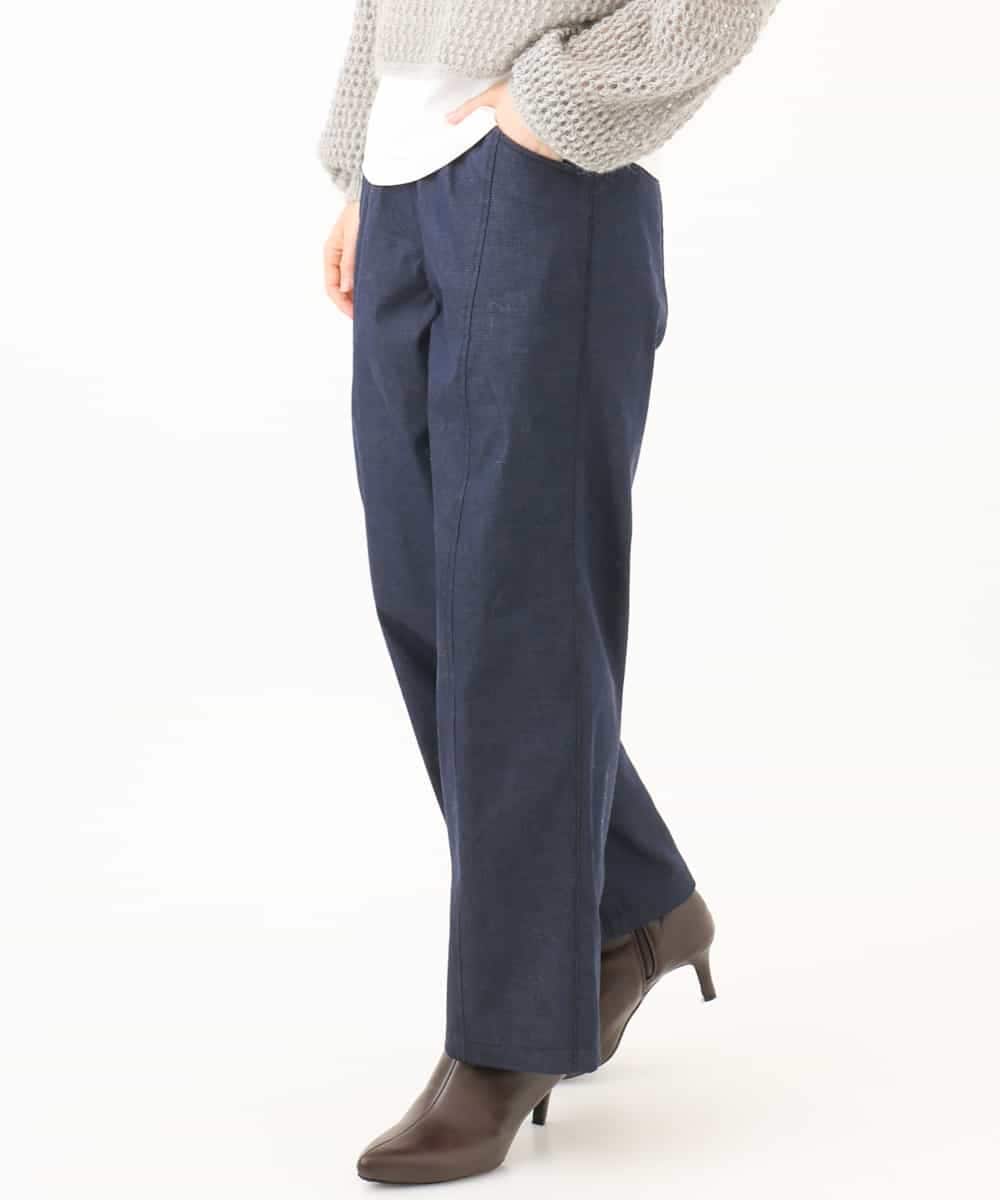 NHLJD14300 GIANNI LO GIUDICE(小さいサイズ)(メゾン ドゥ サンク) [セットアップ対応]デニムライクシャンブレーパンツ ネイビー
