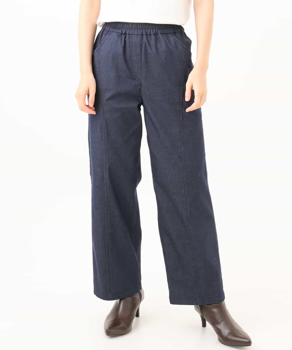 NHLJD14300 GIANNI LO GIUDICE(小さいサイズ)(メゾン ドゥ サンク) [セットアップ対応]デニムライクシャンブレーパンツ ネイビー
