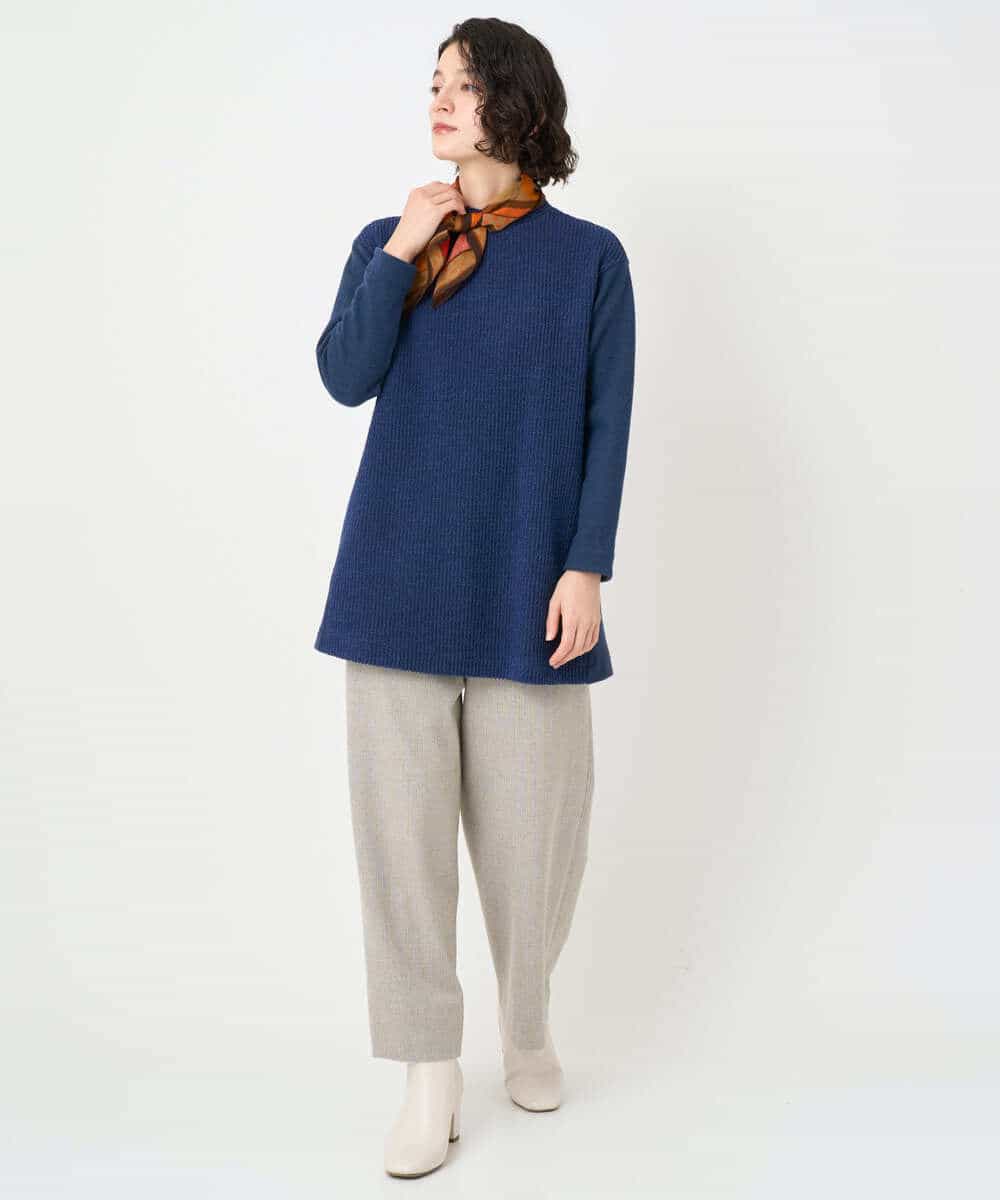 NHPAE20360 GIANNI LO GIUDICE(小さいサイズ)(メゾン ドゥ サンク) コットンスラブインレーチュニックカットソー ベージュ