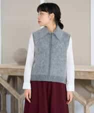 NHSAH36290 GIANNI LO GIUDICE(小さいサイズ)(メゾン ドゥ サンク) アルパカファーベスト ベージュ