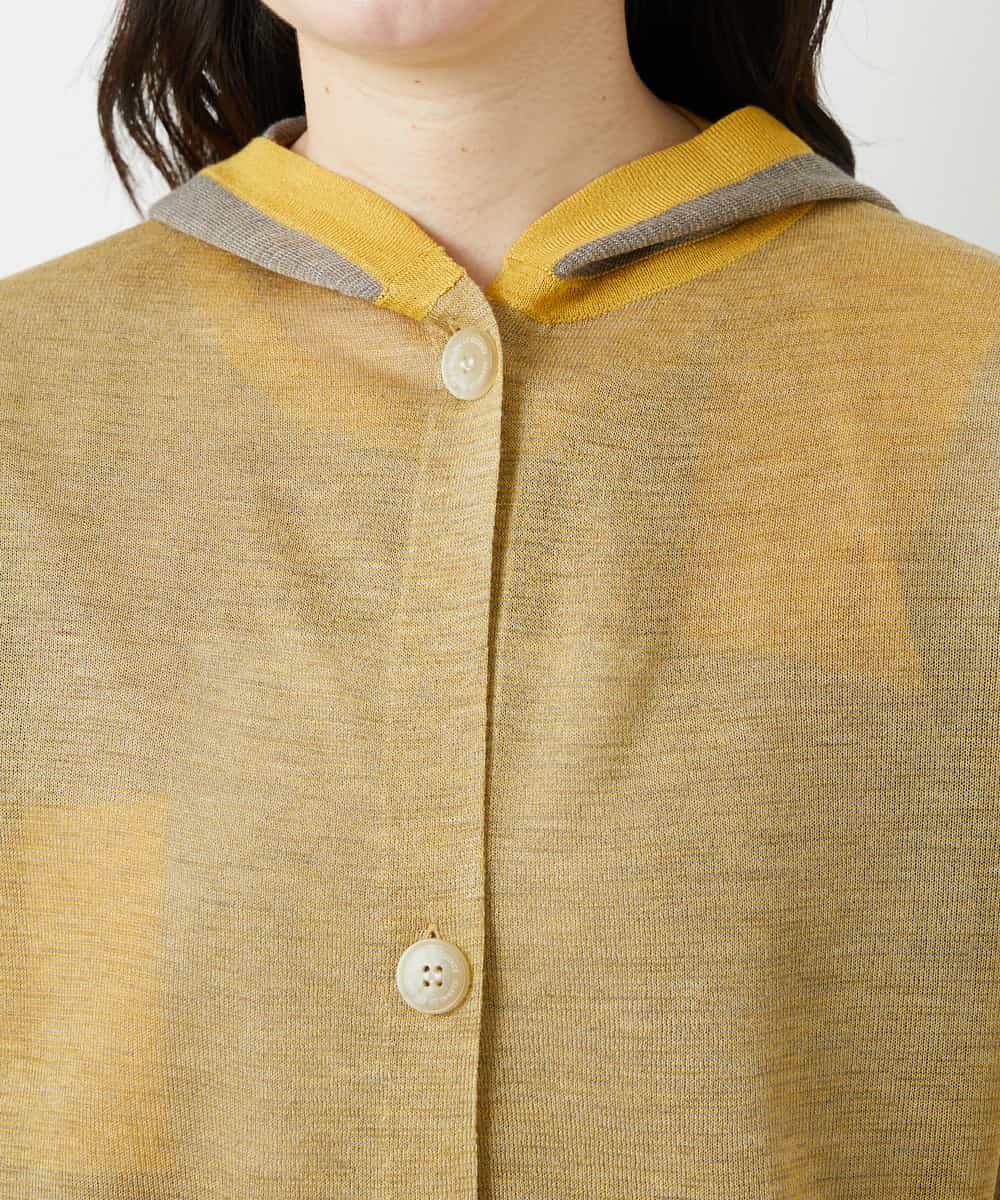NHSGE50330 GIANNI LO GIUDICE(小さいサイズ)(メゾン ドゥ サンク) [アンサンブル対応]LEVITAロングニットカーディガン マスタード系