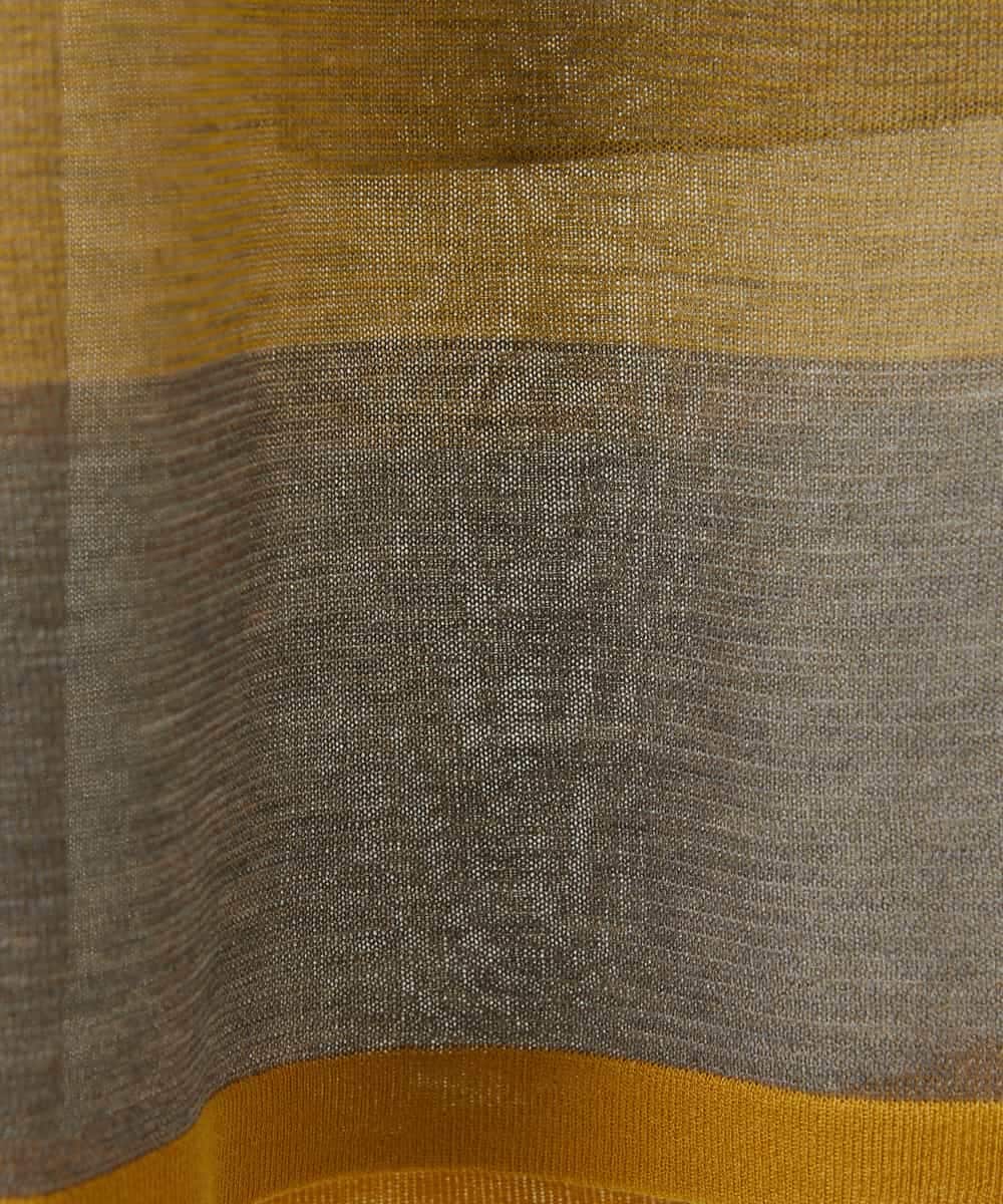 NHSGE50330 GIANNI LO GIUDICE(小さいサイズ)(メゾン ドゥ サンク) [アンサンブル対応]LEVITAロングニットカーディガン マスタード系