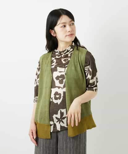 NHSGE55230 GIANNI LO GIUDICE(小さいサイズ) 麻ナイロンジレ