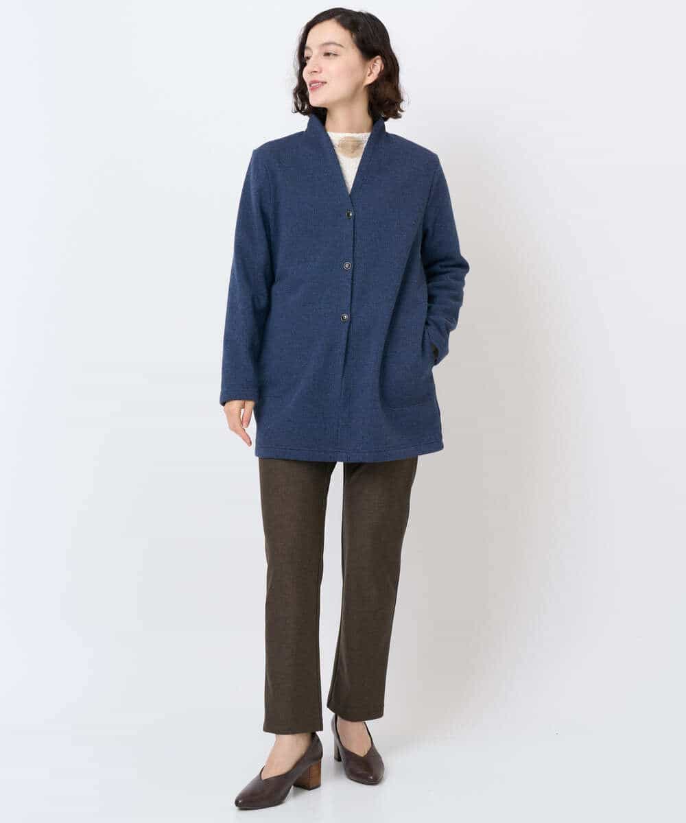 NHTAF84270 GIANNI LO GIUDICE(小さいサイズ)(メゾン ドゥ サンク) ボンバーヒートカーディガン ネイビー