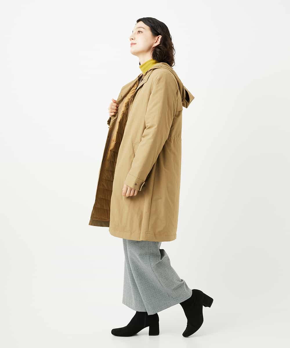 NHUAF84490 GIANNI LO GIUDICE(小さいサイズ)(メゾン ドゥ サンク) ナイロンタスランダウンコート ベージュ