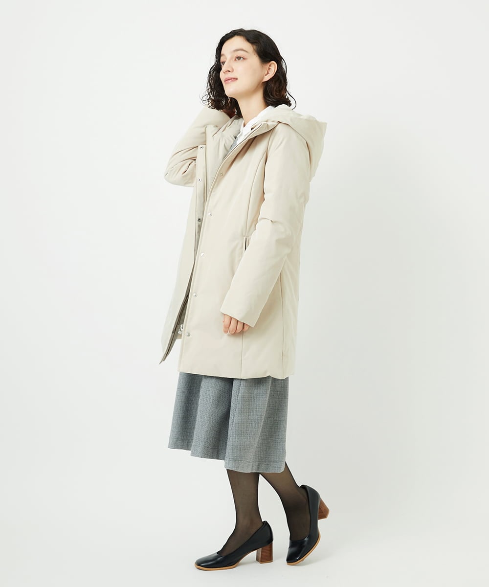 NHUAF85590 GIANNI LO GIUDICE(小さいサイズ)(メゾン ドゥ サンク) ストレッチタフタダウンコート ライトベージュ