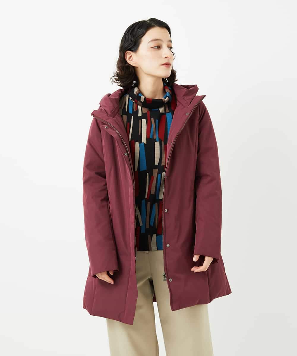 NHUAF85590 GIANNI LO GIUDICE(小さいサイズ)(メゾン ドゥ サンク) ストレッチタフタダウンコート ワインレッド
