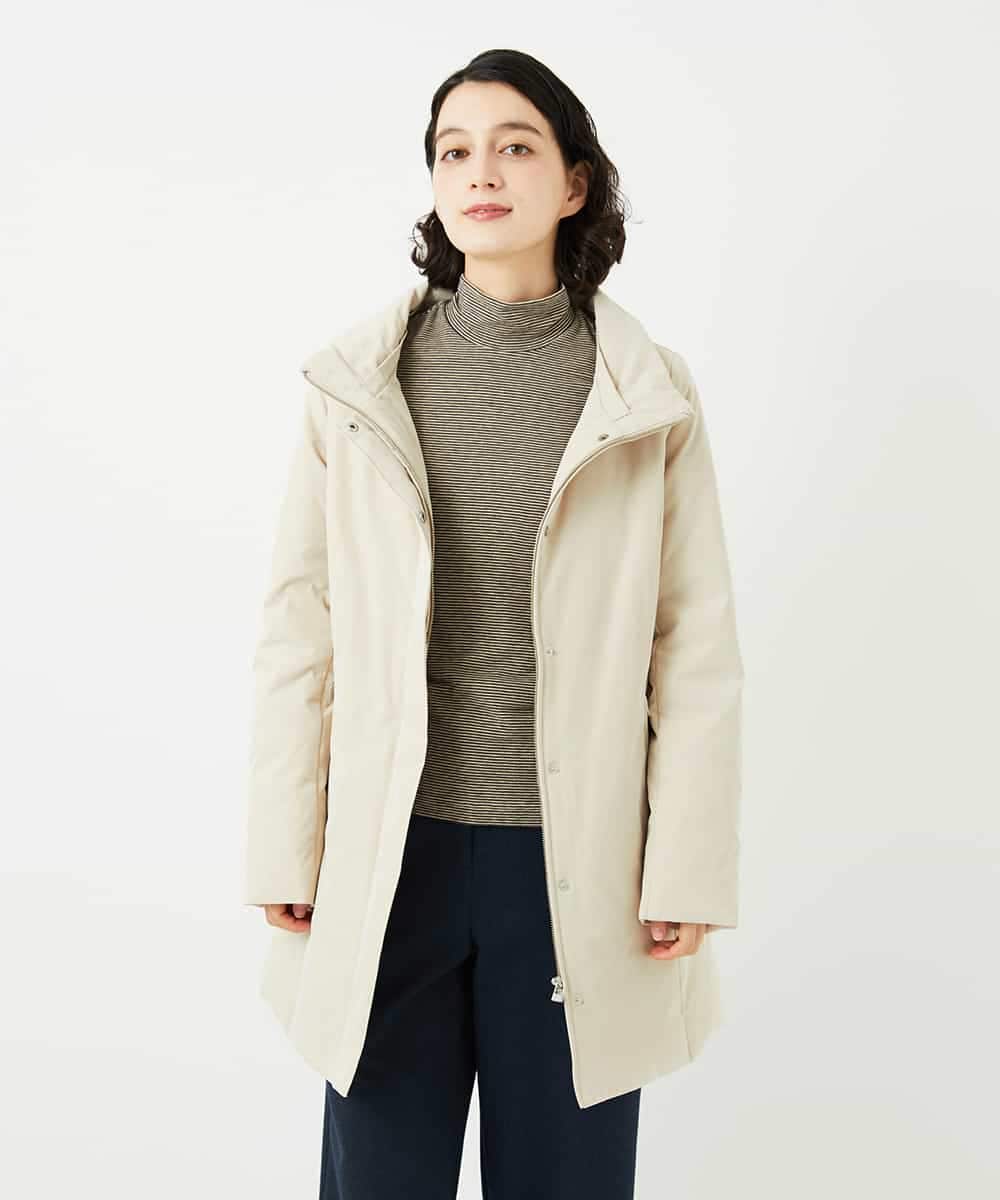 NHUAF85590 GIANNI LO GIUDICE(小さいサイズ)(メゾン ドゥ サンク) ストレッチタフタダウンコート ライトベージュ
