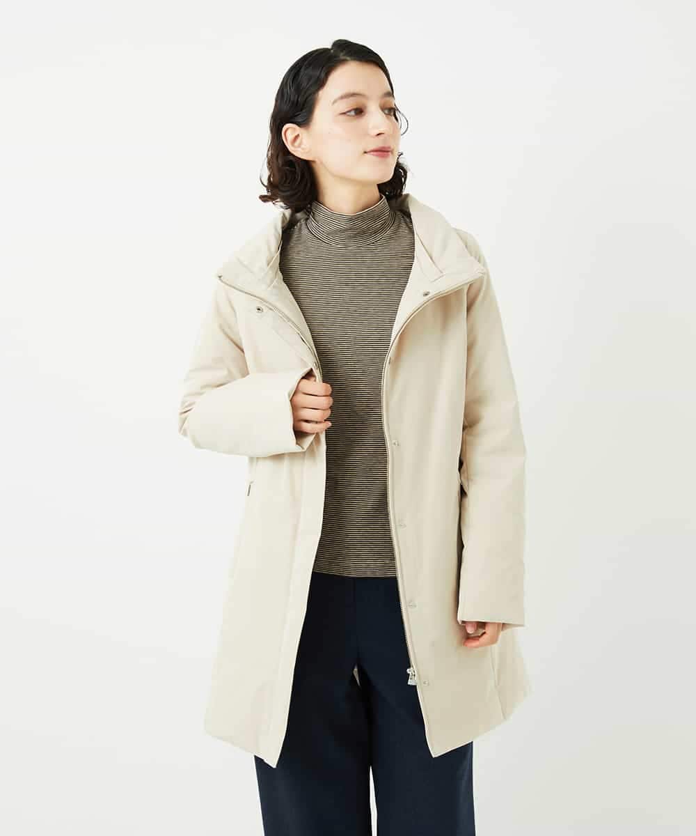 NHUAF85590 GIANNI LO GIUDICE(小さいサイズ)(メゾン ドゥ サンク) ストレッチタフタダウンコート ライトベージュ