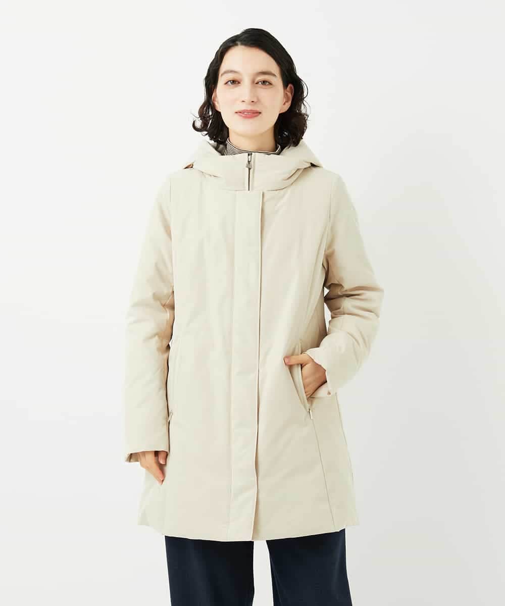NHUAF85590 GIANNI LO GIUDICE(小さいサイズ)(メゾン ドゥ サンク) ストレッチタフタダウンコート ライトベージュ