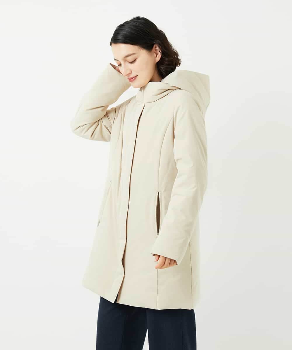 NHUAF85590 GIANNI LO GIUDICE(小さいサイズ)(メゾン ドゥ サンク) ストレッチタフタダウンコート ライトベージュ