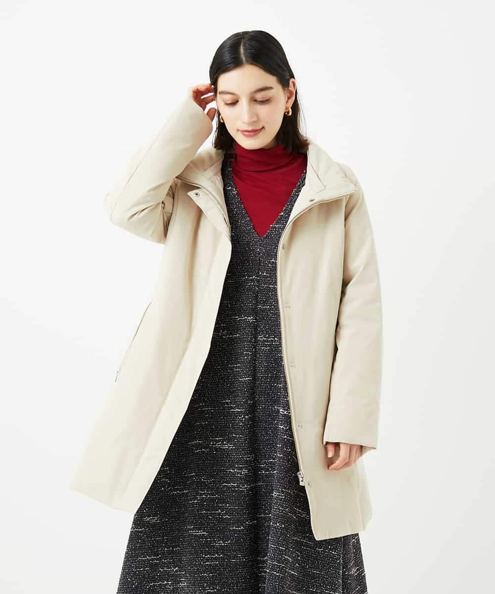 NHUAF85590 GIANNI LO GIUDICE(小さいサイズ)(メゾン ドゥ サンク) ストレッチタフタダウンコート ライトベージュ