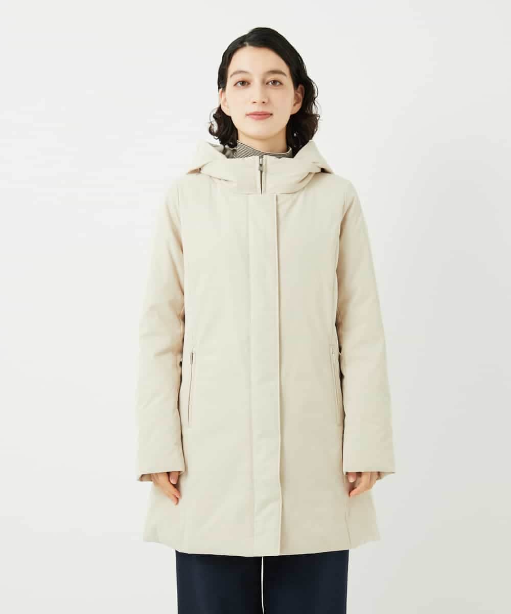 NHUAF85590 GIANNI LO GIUDICE(小さいサイズ)(メゾン ドゥ サンク) ストレッチタフタダウンコート ライトベージュ