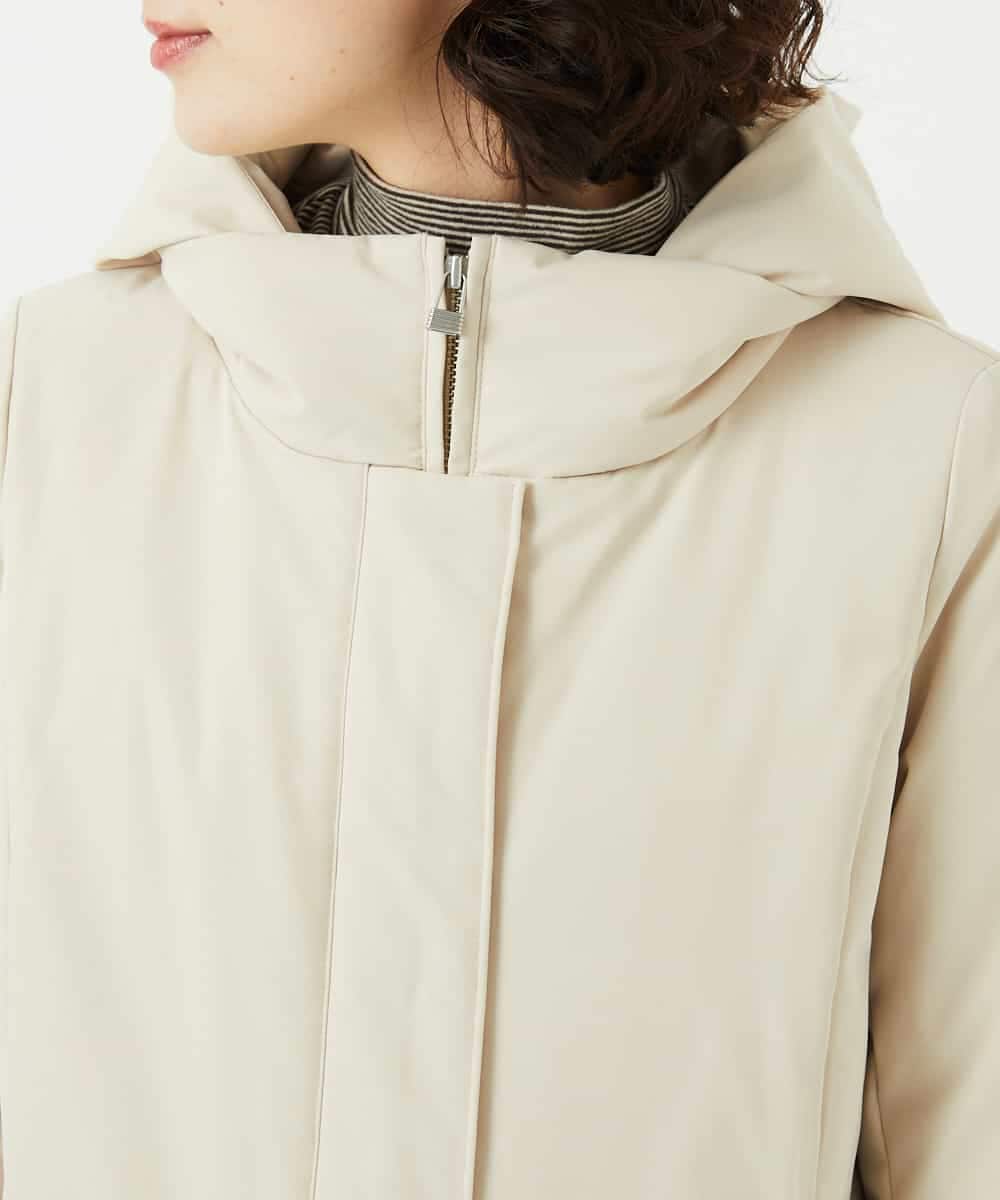NHUAF85590 GIANNI LO GIUDICE(小さいサイズ)(メゾン ドゥ サンク) ストレッチタフタダウンコート ライトベージュ