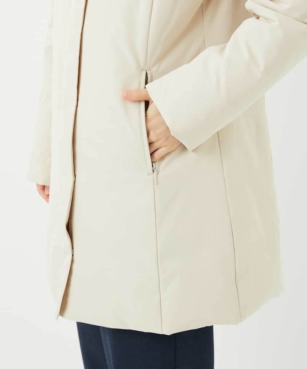 NHUAF85590 GIANNI LO GIUDICE(小さいサイズ)(メゾン ドゥ サンク) ストレッチタフタダウンコート ライトベージュ