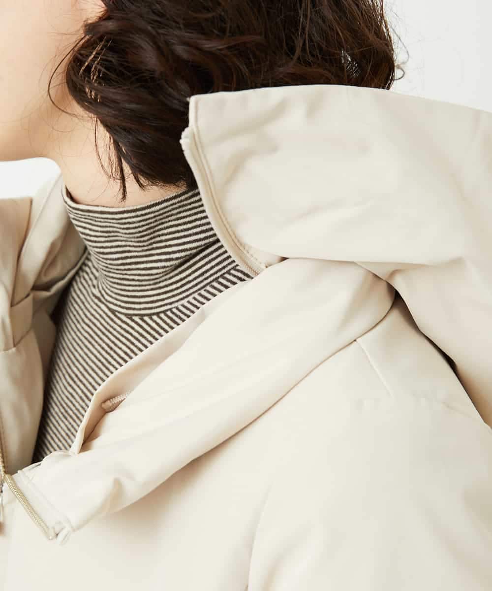 NHUAF85590 GIANNI LO GIUDICE(小さいサイズ)(メゾン ドゥ サンク) ストレッチタフタダウンコート ライトベージュ