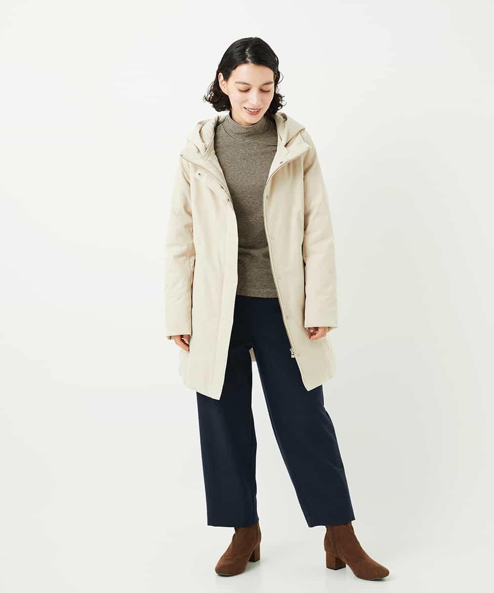 NHUAF85590 GIANNI LO GIUDICE(小さいサイズ)(メゾン ドゥ サンク) ストレッチタフタダウンコート ライトベージュ