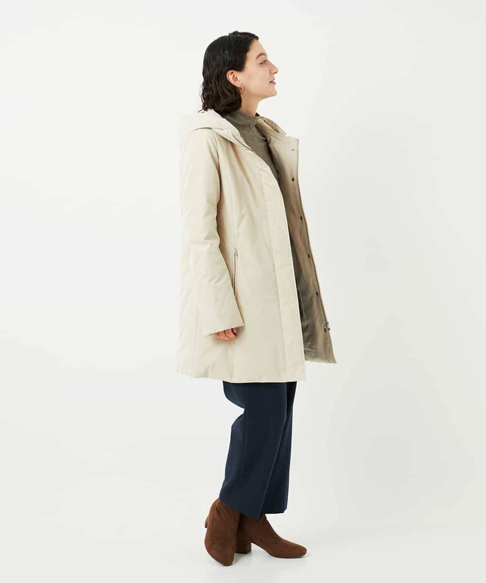 NHUAF85590 GIANNI LO GIUDICE(小さいサイズ)(メゾン ドゥ サンク) ストレッチタフタダウンコート ライトベージュ