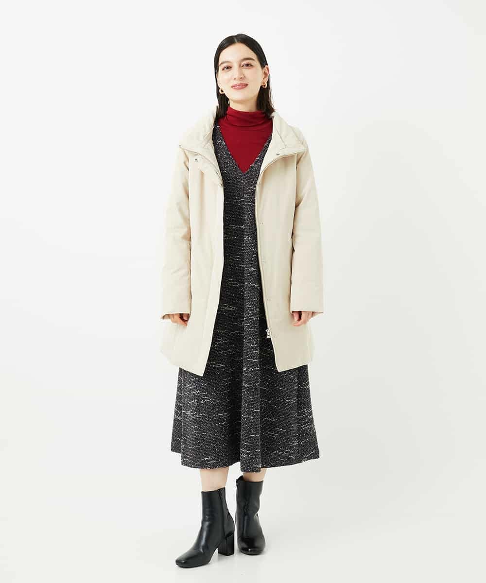 NHUAF85590 GIANNI LO GIUDICE(小さいサイズ)(メゾン ドゥ サンク) ストレッチタフタダウンコート ライトベージュ
