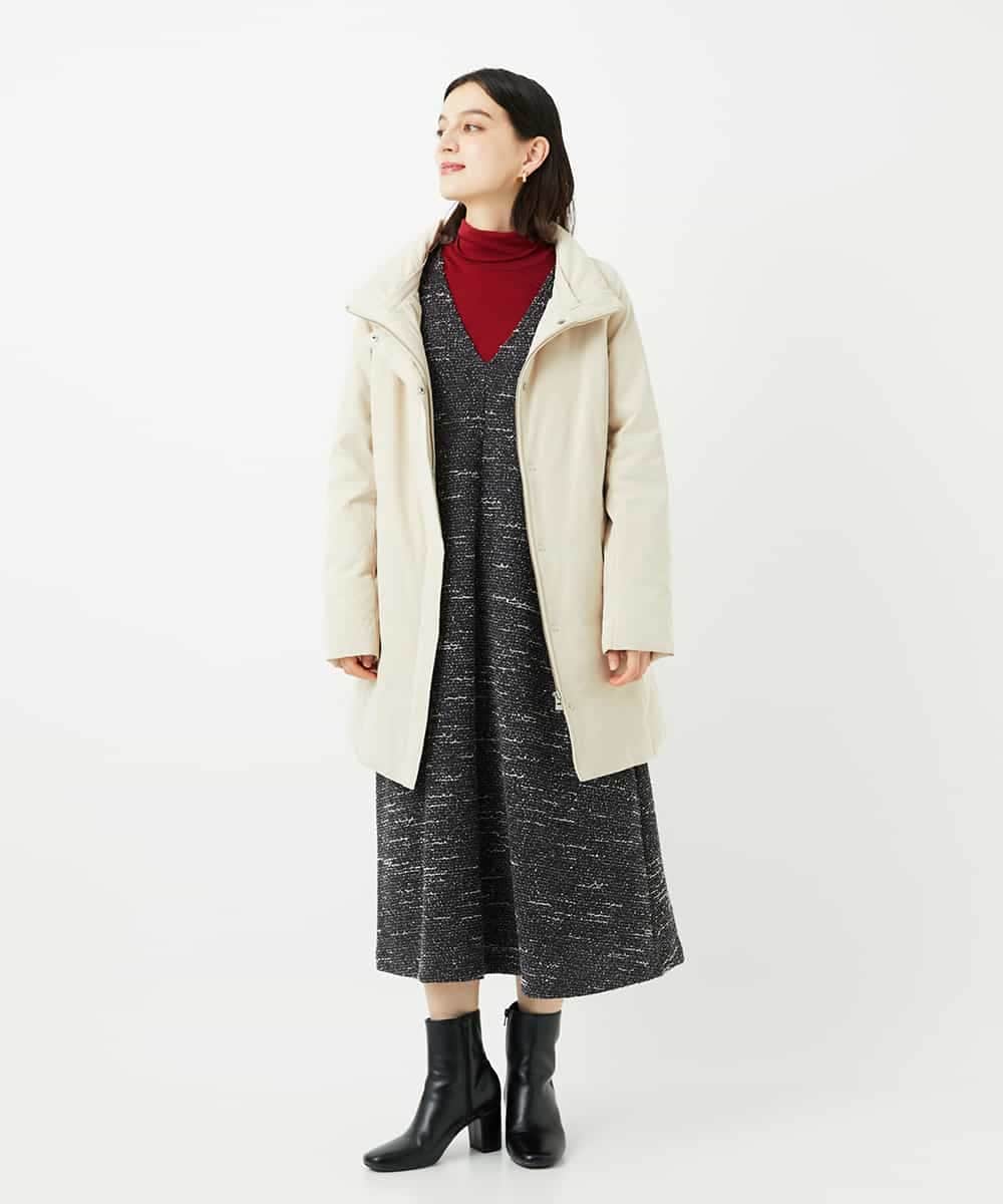 NHUAF85590 GIANNI LO GIUDICE(小さいサイズ)(メゾン ドゥ サンク) ストレッチタフタダウンコート ライトベージュ