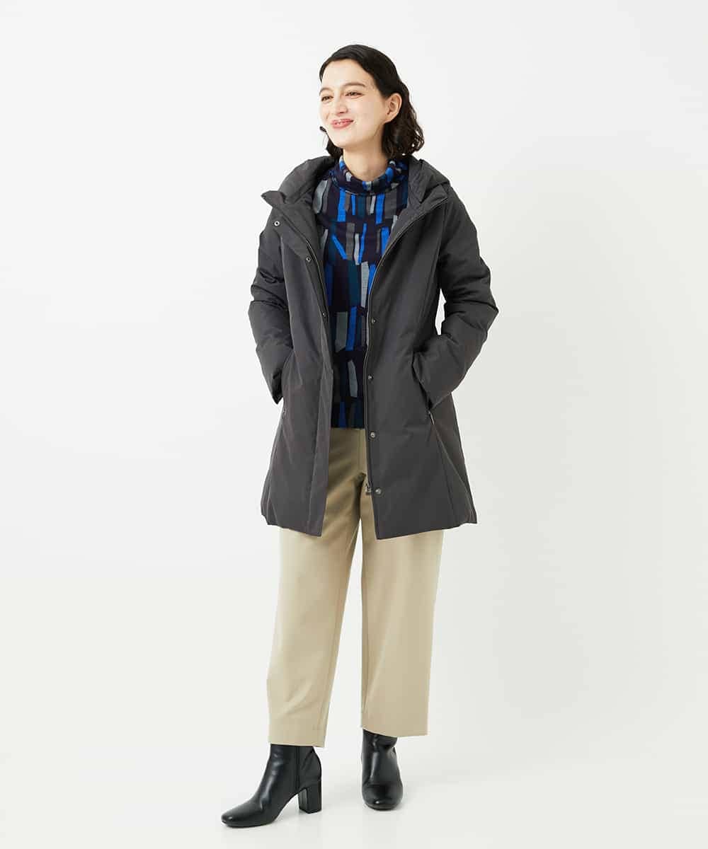 NHUAF85590 GIANNI LO GIUDICE(小さいサイズ)(メゾン ドゥ サンク) ストレッチタフタダウンコート ライトベージュ