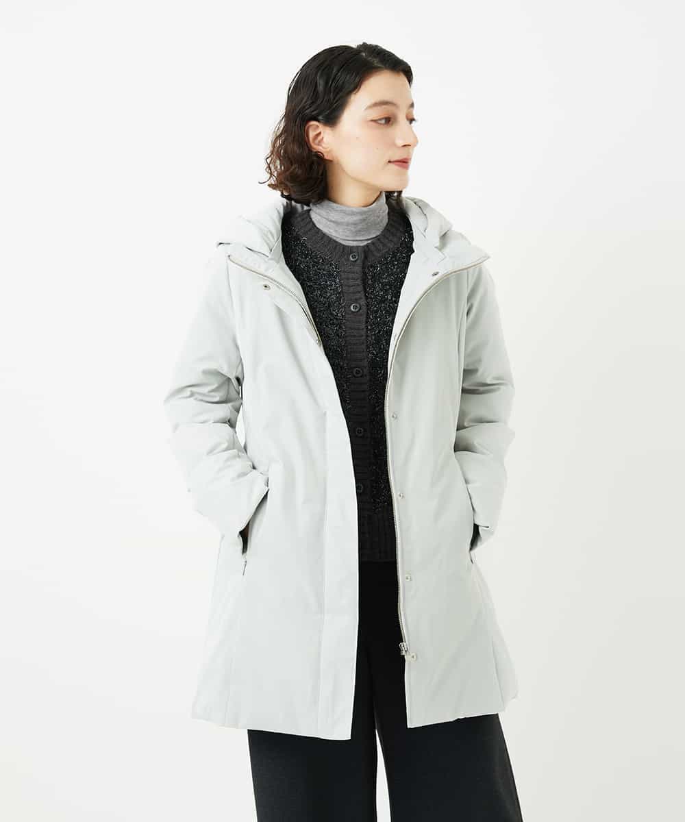 NHUAF85590 GIANNI LO GIUDICE(小さいサイズ)(メゾン ドゥ サンク) ストレッチタフタダウンコート ライトグレー