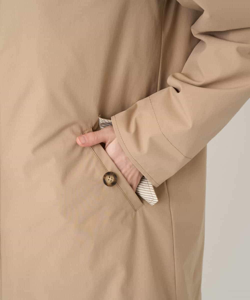 NHUCF80490 GIANNI LO GIUDICE(小さいサイズ)(メゾン ドゥ サンク) ライナー付きテトロンストレッチコート ベージュ