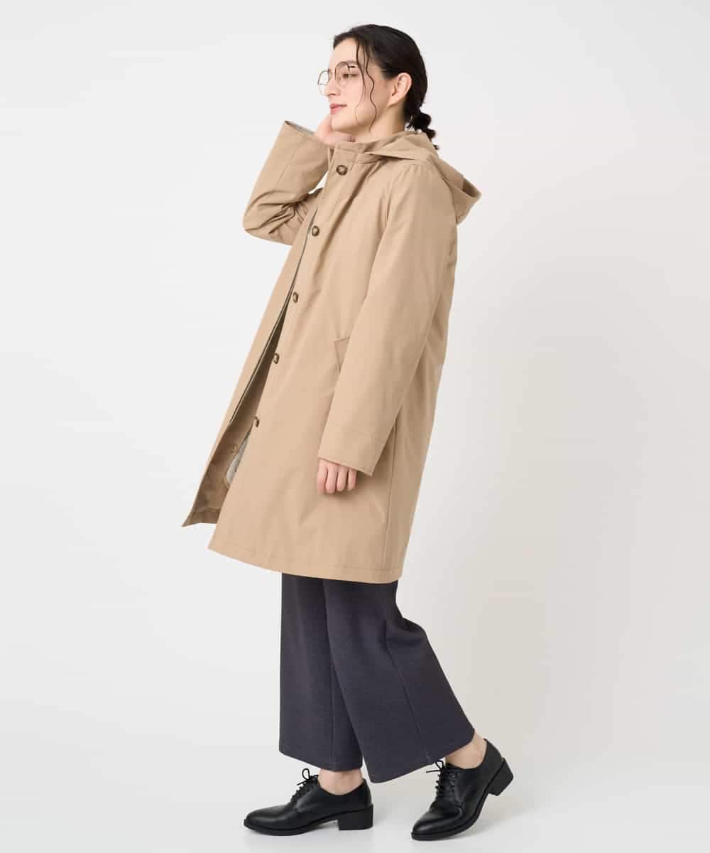 NHUCF80490 GIANNI LO GIUDICE(小さいサイズ)(メゾン ドゥ サンク) ライナー付きテトロンストレッチコート ベージュ