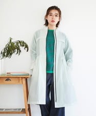 NHUGF37450 GIANNI LO GIUDICE(小さいサイズ)(メゾン ドゥ サンク) ナイロンストレッチタフタコート グリーン